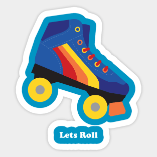 Rollerskate with text Sticker